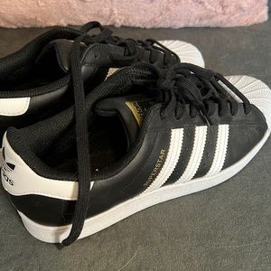 Black and White Adidas Superstar Shelltoe - Almost New